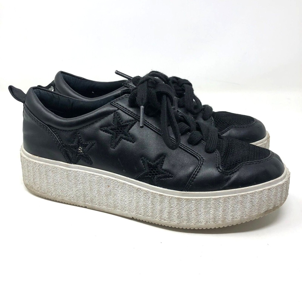 Juicy Couture Della Platform Sneakers Womens 8 Shoes Black Star Shoes